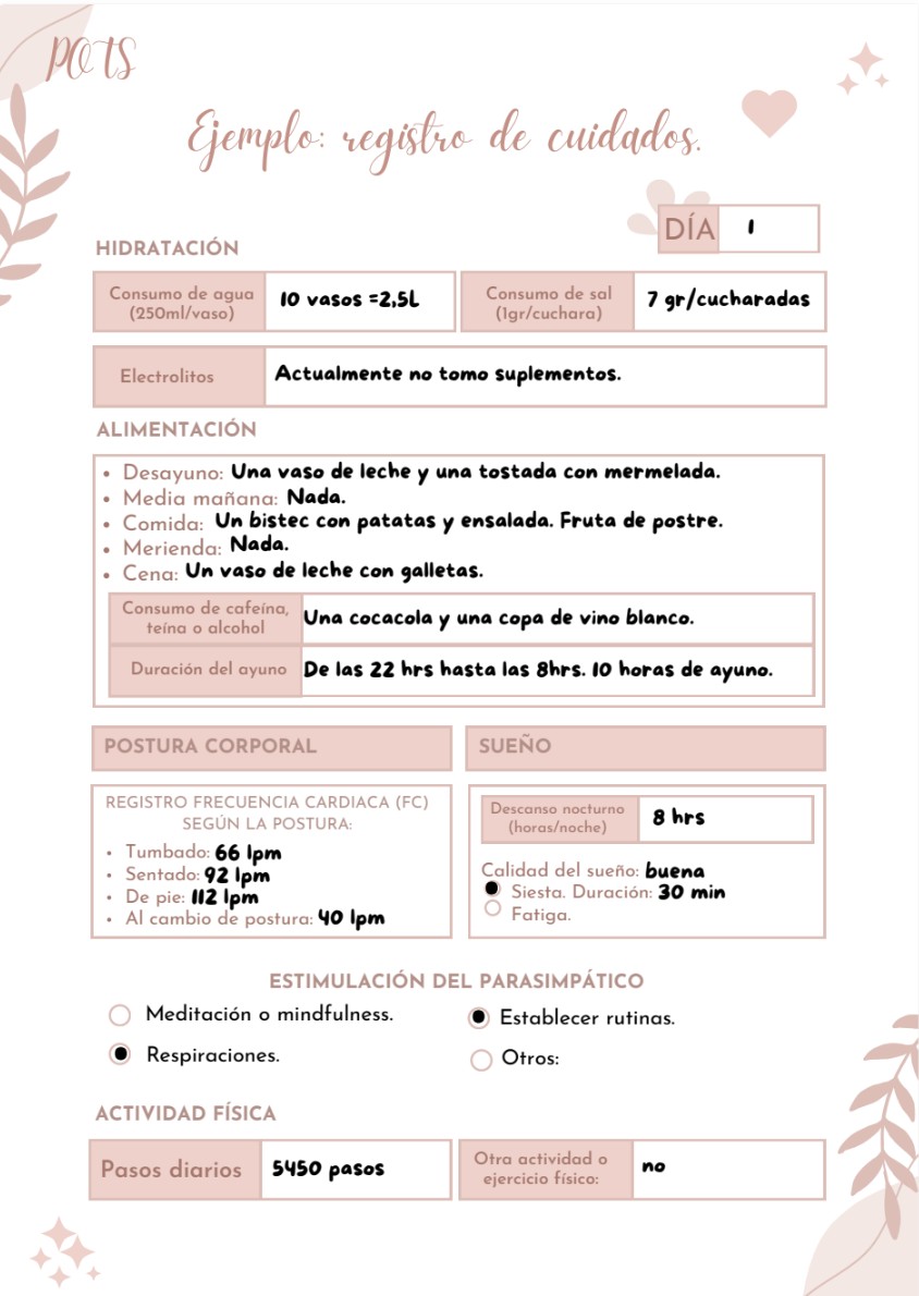 Plantilla de Registro de síntomas